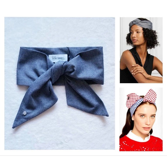 MAISON MICHEL PARIS sold-out bendable calie headband anthropologie nwt $235 o/s - Picture 1 of 9